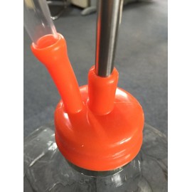 THORIUM Carboy Cap 3, 5 & 6 Gallon, Blow Off Hood with Caps, Orange Silicone with Breathable Thermometer Spouts, 3 Pack Size