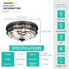 Edwarmlux Flush Mount Ceiling Lights, 2-Light Farmhouse Close to Ceiling