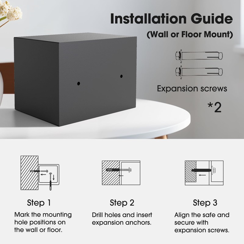Goldenkey Small Kids Safe for Money, Digital Mini Safes with