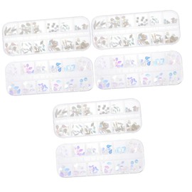 Healvian Colored Nail Art for Women Mixed Flat Bottom Rhinestones Ab Nude Ab for Manicure Decoration and Nail Designs