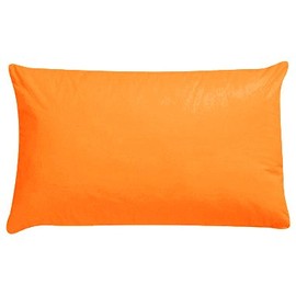Luxury Polycotton Pair of Plain Pillowcase, 49cm x 74cm - Orange, Pack of 2