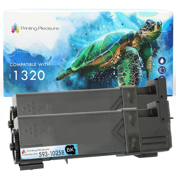 Printing Pleasure 2 Compatible Dell 1320 Toner Cartridges for Dell