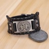 TEAMER - Silver Alloy Leather Bracelet Cuff Unisex Modern, Unit