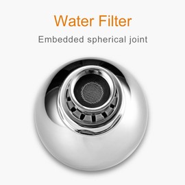 Shower Head High Pressure 3 Inch Showerhead 2.5 GPM Shower Heads, Adjustable Brass Ball Joint Shower Head, Powerful High Flow Shower Head for Bath Spa Shower, Air Bubble Pressure Shower Head, 2pcs