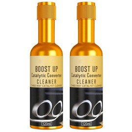 Boost UP Catalytic Converter Cleaner, Applicable to Fuel and Exhaust System Pipe Carbon Removal Cleaners, Fuel System Treatment Oil Additive for Gas and Diesel Car (2PCS)