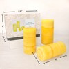 FLAVCHARM 3 x 6 Inches Pillar Candles Lemongrass Scented Yellow