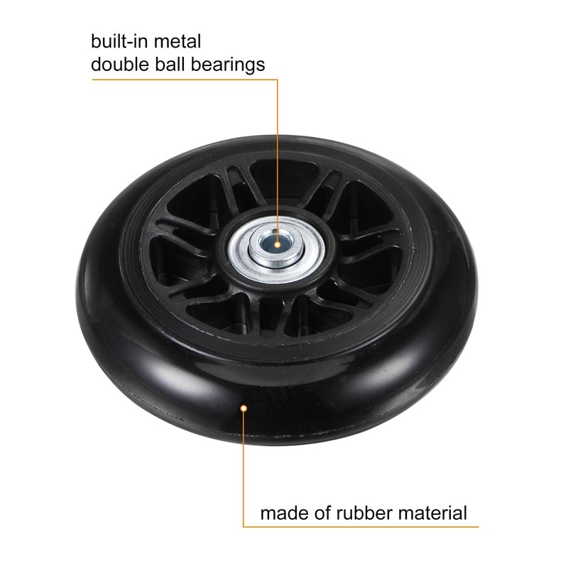sourcing map Replacement Suitcase Wheels 90 x 24 mm Suitcase