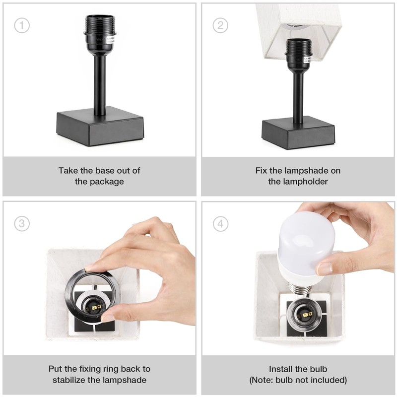 Small Table Lamp for Bedroom - Bedside Lamps for Nightstand,