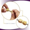 Ice Maker Water Line Brass Compression Tube Fitting, Union, 1/8”