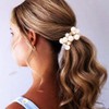 Fashey Pearl Hair Tie Rhinestone Ponytail Holder White Beaded Hair