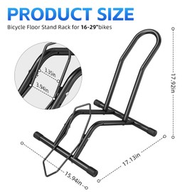 Bike Floor Stand Indoor Bike Stand for Garage/Home,Adjustable Bicycle Parking Stand Fit for 16"-29" Wheel Mini/Mountain/Road Bikes Heavy Duty Metal (Size-01)