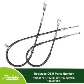 Roykaw Club Car Brake Cable Set, Both Driver & Passenger Side for Precedent 2004-Up Gas/Electric Golf Cart Models, Replaces OEM # 103528701, 103528702, 102557501, 102557502