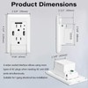USB Outlet with Night Light, GreenCycle 15Amp Outlet Auto Sensor