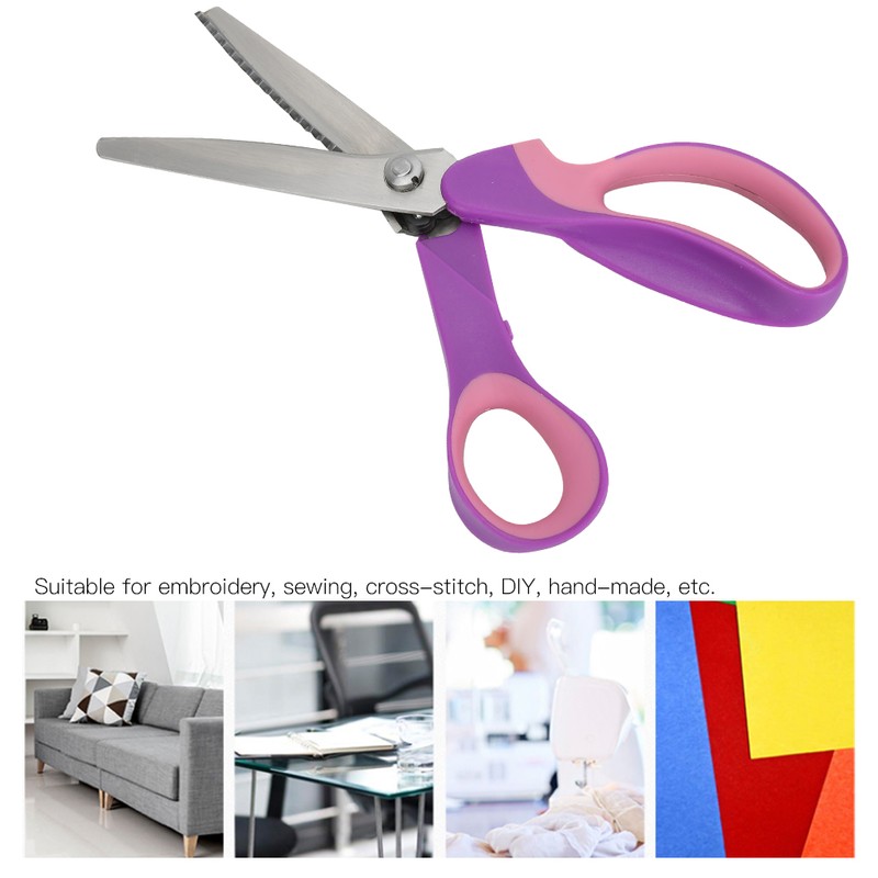 Wavy Serrated Scissor Colour Handle DIY Hand Made Cloth Paper