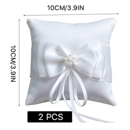 Pack of 2 White Ring Holder, Ring Cushion Wedding, Wedding Ring Cushion, Wedding Ring Cushion, Wedding Decoration Gift