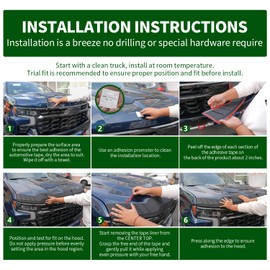 xipoqix xipoqix Hood Protector Compatible with 2022-2025 Toyota Tundra 2023-2025 Sequoia Hood Shield Hood Deflector Replacement for 22-25 Toyota Tundra Accessories (Compatible with 2022-2025 Toyota Tundra)