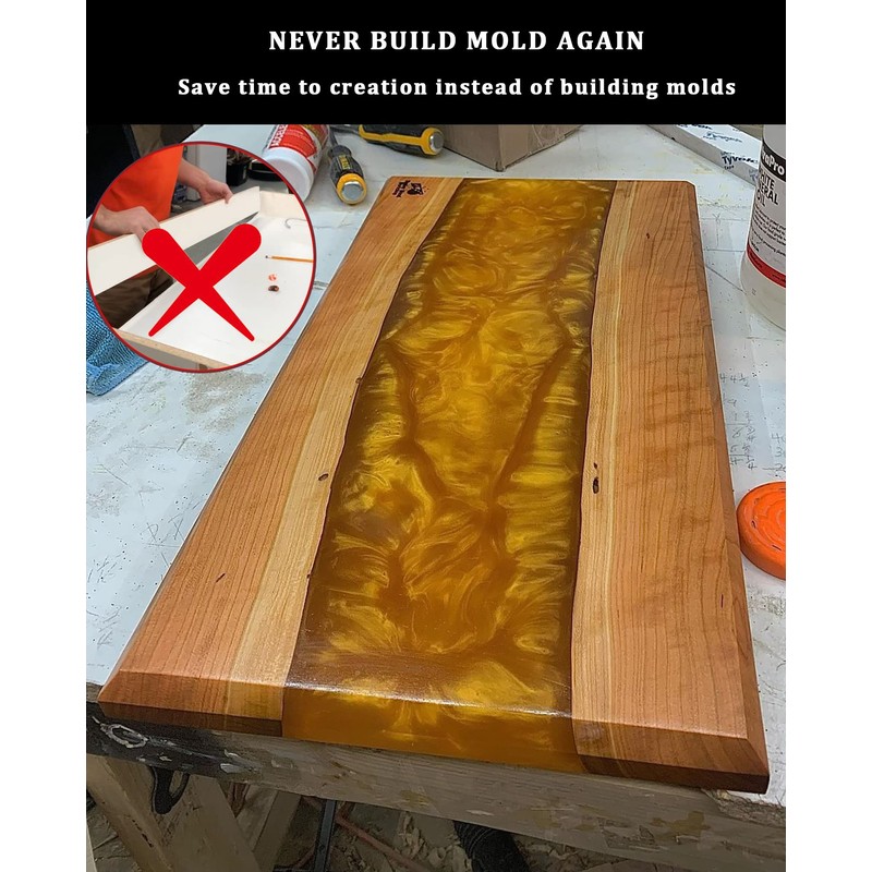 Kalinta Epoxy Mold with Divider Adjustable-11.4x7.5x2in No-Seal Large Resin Mold
