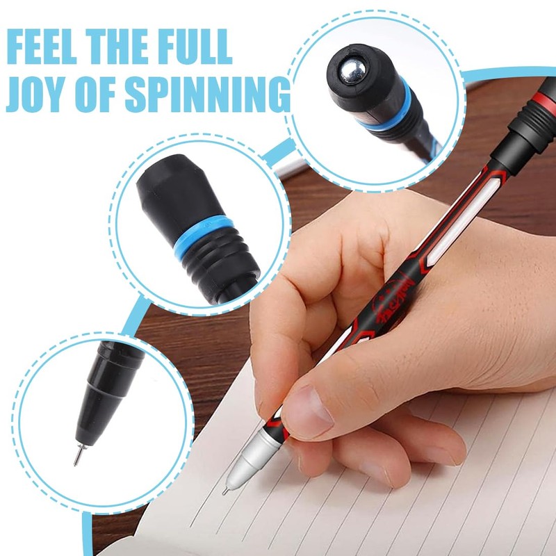Pack of 4 Spinning Pen, Rolling Finger Rotation Pens, Roller