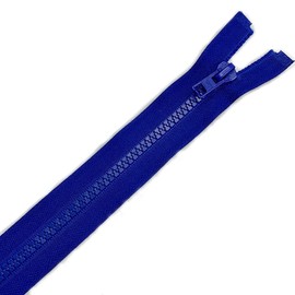 Plush Addict Heavy Duty Chunky Plastic Open-Ended Zip Fasteners for Sewing, Crafts, Clothing and Accessories - Royal Blue - 30" (76cm)
