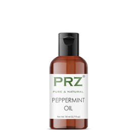 PRZ Peppermint Essential Oil - Pure Natural & Therapeutic Grade Oil for Aromatherapy Body Massage, Skin Care & Hair Care, 50 ml
