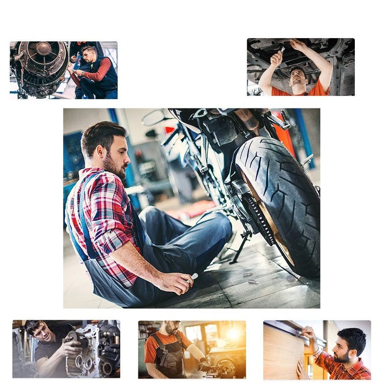 DerBlue 19pcs S2 Micro Ratchet Wrench Screwdriver Bit Set with