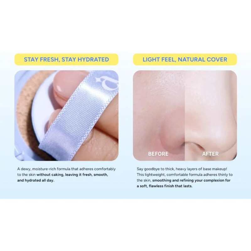 Base Cushion Unleashia Hey Dew Blue 26 Tonos