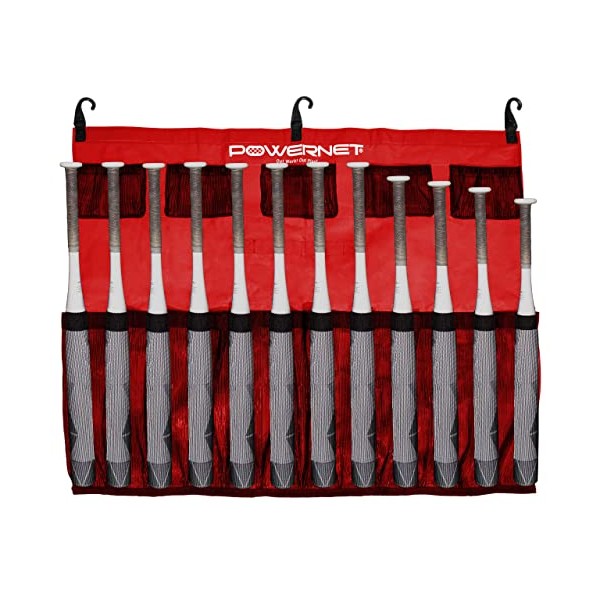 PowerNet Hanging Bat Bag Caddy for Baseball and Softball Teams