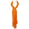 Wrapables Solid Color Silk Long Scarf, Orange
