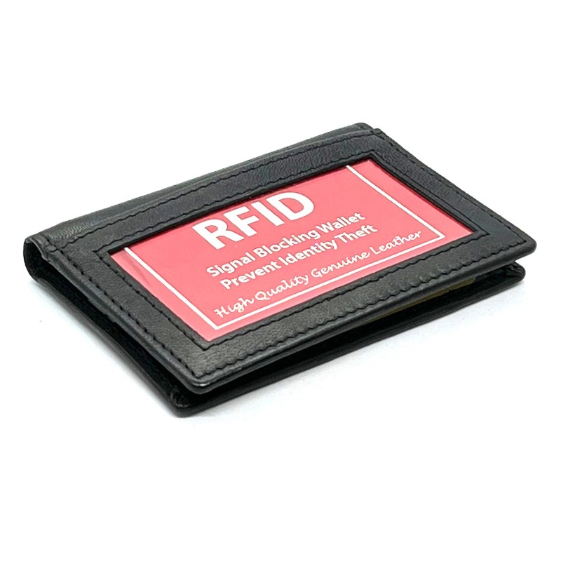 kelvinrolenleathercollection Genuine Leather Business Card Organizer Plastic Insert ID Credit