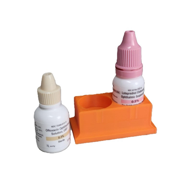 Znet3D Znet3D Eye Drop Bottle Organizer, 2-Slot Stand (Orange)