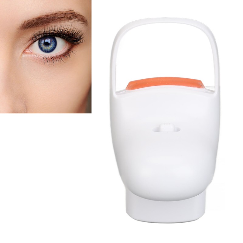 Heated Eyelash Curler Portable Compact Quick Curling USB Rechargeable Eye