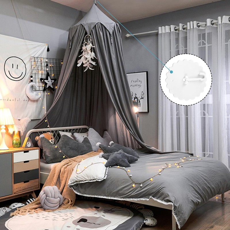 Siliget 2 Set Mosquito Net Hooks, Ceiling Hooks Bed Canopy