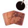 Cape Town Map, Sapele Wood Coasters, Set of 4, City
