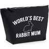 Hippowarehouse World's best rabbit mum printed make up cosmetic wash