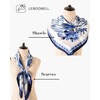 LEBOOBELL Womens Square Head Scarf Satin Printed Hair Scarf Like