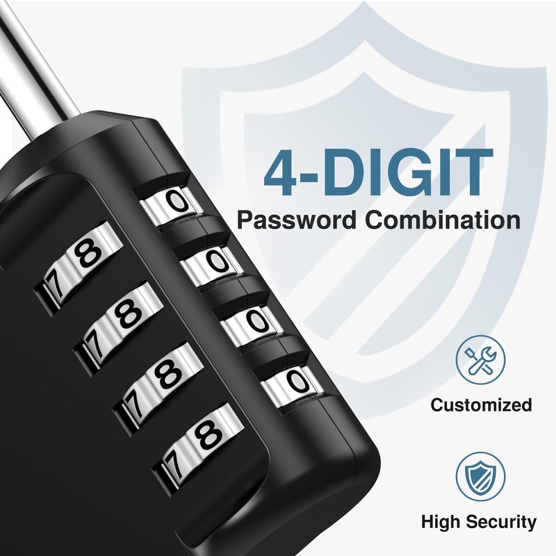 Puroma Combination Lock 4 Digit Waterproof Locker Locks Secure Outdoor