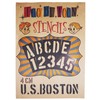 U.S. BOSTON Stencil Sheet Uppercase Letters & Numbers Set (4cm)