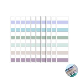 YIXINLYMY Post-it Film Sticky Notes, Header Stickers, Index Stickers, 6 Colors, 10 Each, Rectangle, 1.8 x 1.1 inches (45 x 28 mm)