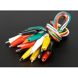 MicroMaker Large Alligator Clip Test Lead (Set of 10) - SKU 321-FBA