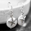 Starfish Earrings with Mother of Pearl - 925 Sterling Silver