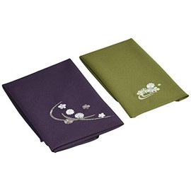 Embroidered Furoshiki & Gold Seal Wrap, Purple/Toshihisa 250-50B