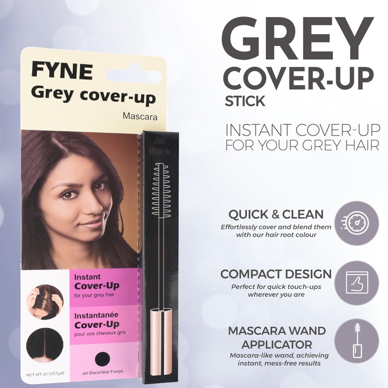 FYNE Root Touch Up Hair Mascara - Instant Jet Black