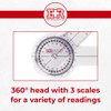 Ever Ready First Aid Plastic 6” Goniometer 360 Degree ISOM