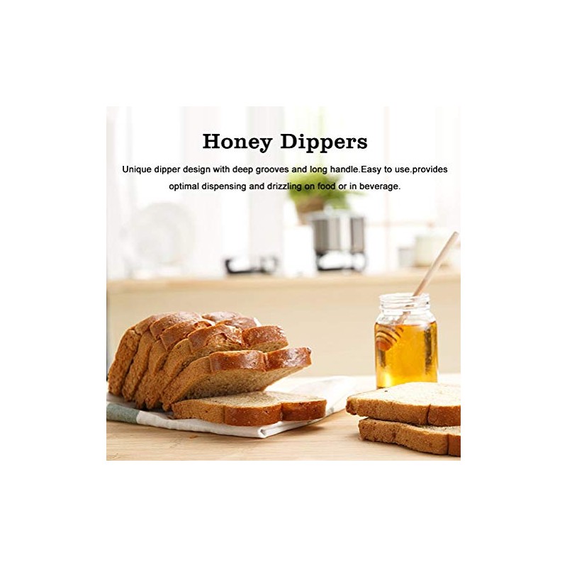 Wooden Honey Stirrer, Pack of 50, Honey Stirring Stick for