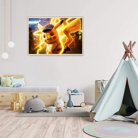 Painting by Numbers Children Adults Beginners Hand Painted Oil Painting Kit for Girls Boys from 5 6 7 8 9 Years, DIY Cartoon Anime Toy as a Children's Birthday Gift, Without Frame 40 x 50 cm (W)