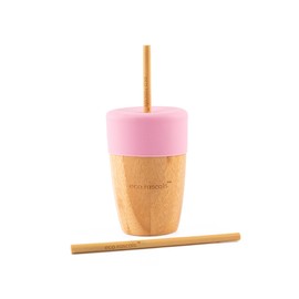 RASCALS Bamboo Eco Drinking Cup 190 ml + Drinking Lid Girls Pink One Size