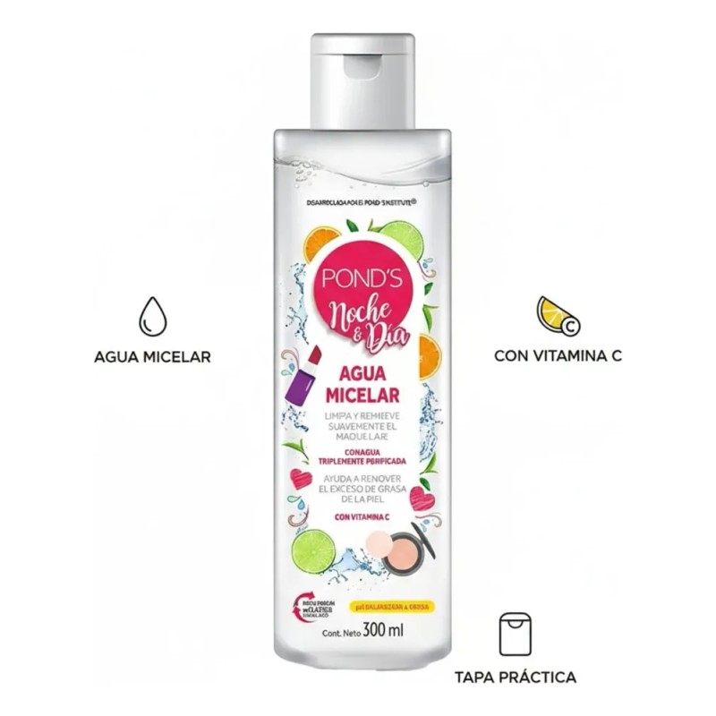 Kit Ponds Rutina Facial Día Y Noche Limpiador + Agua