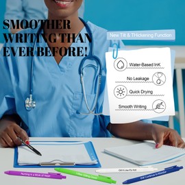 VTOPA Funny Adult Ballpoint Pen Set, Dirty Words Pen With Sarcastic Quotes, Novelty Pens For Corworkers. Funny Daily Dirty Words Pen for Office Gifts (12Pcs Nurse Pens)