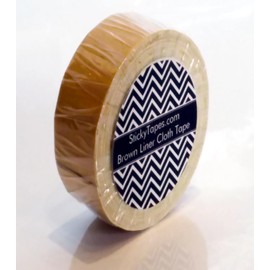 StickyTapes German Brown Liner Cloth Tape - 12mm x 2m - for Wigs and Hairpieces