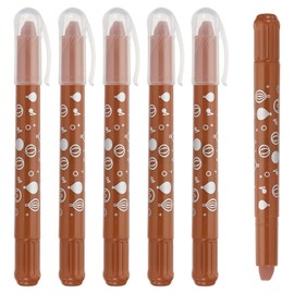 PATIKIL Watercolor Gel Crayon, 6Pcs Washable Twist Crayons for Coloring, Drawing, Painting, Coffee